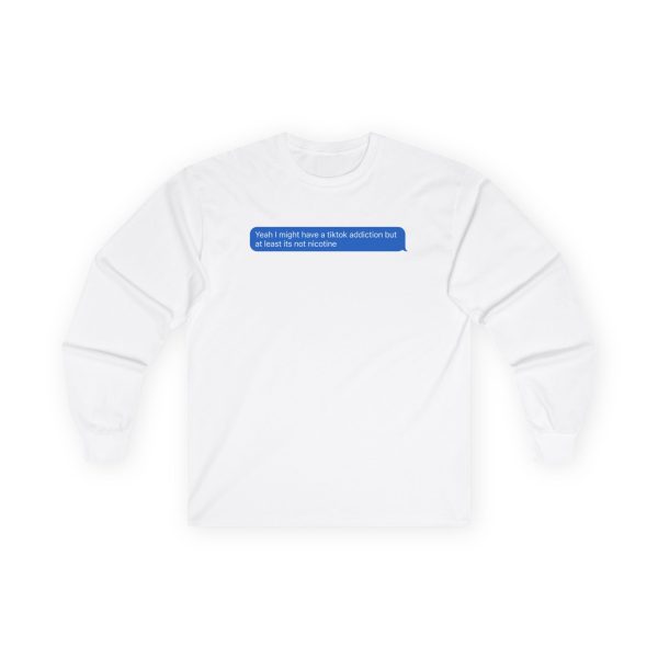 Baby Keem TikTok Addiction Funny Quote Unisex Ultra Cotton Long Sleeve Tee
